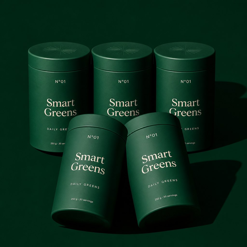 Daily Greens tub, open scoop.
